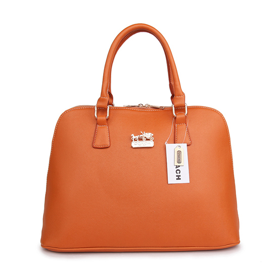 Coach City In Logo Large Orange Satchels BKX - Click Image to Close